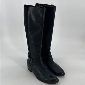 Aquatalia Women’s Black Knee-High Riding Boots Size 8